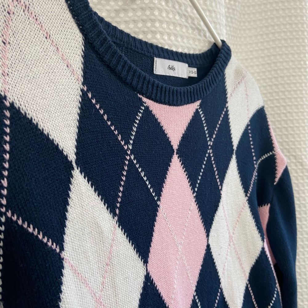 Adika Argyle Knit Sweater